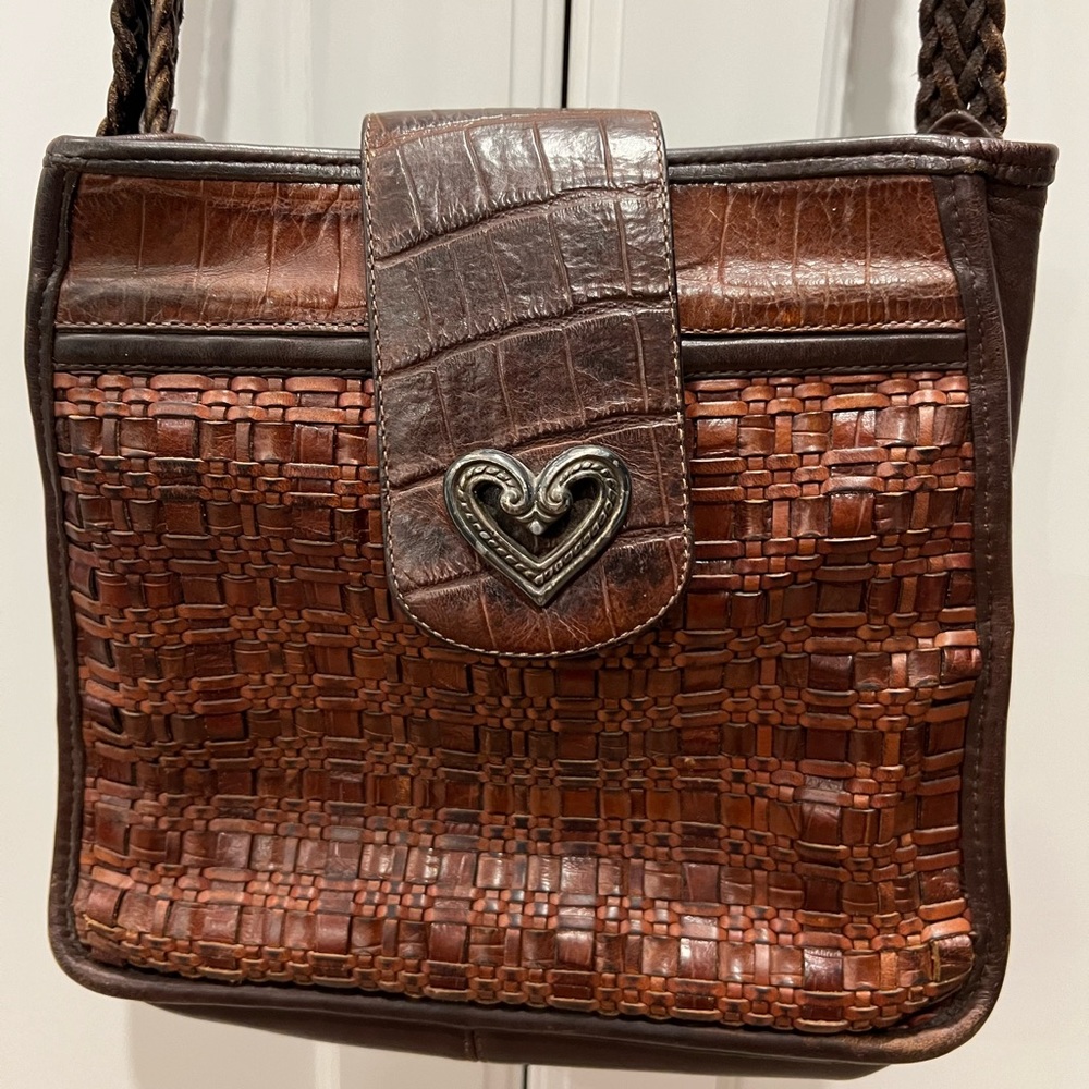 Brighton leather crossbody bag with adjustable strap